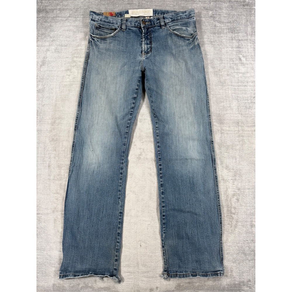 Parasuco Jeans Mens 36 Blue Straight Leg Distressed Denim Legend Y2K Grunge